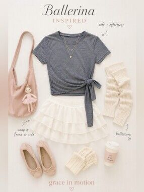 GAP Black and White Striped Side-Tie Wrap Cropped  Top.